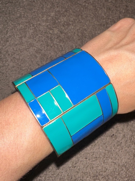 bebe Other - bebe Blue and Teal Enamel Statement Cuff Bracelet